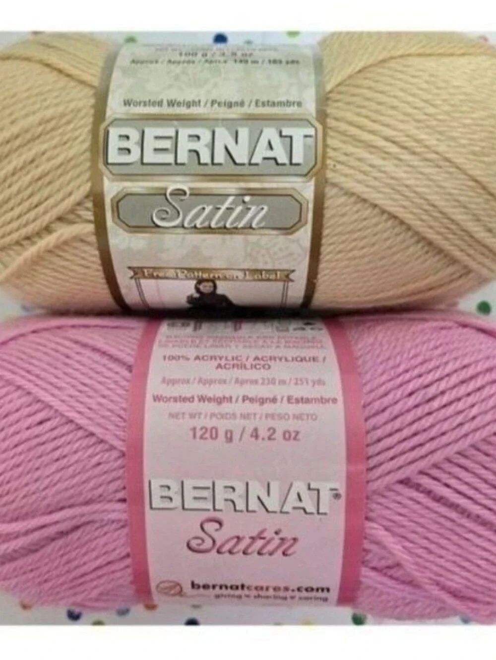 BEENAT SATIN YARN Camel & Flamingo Pink